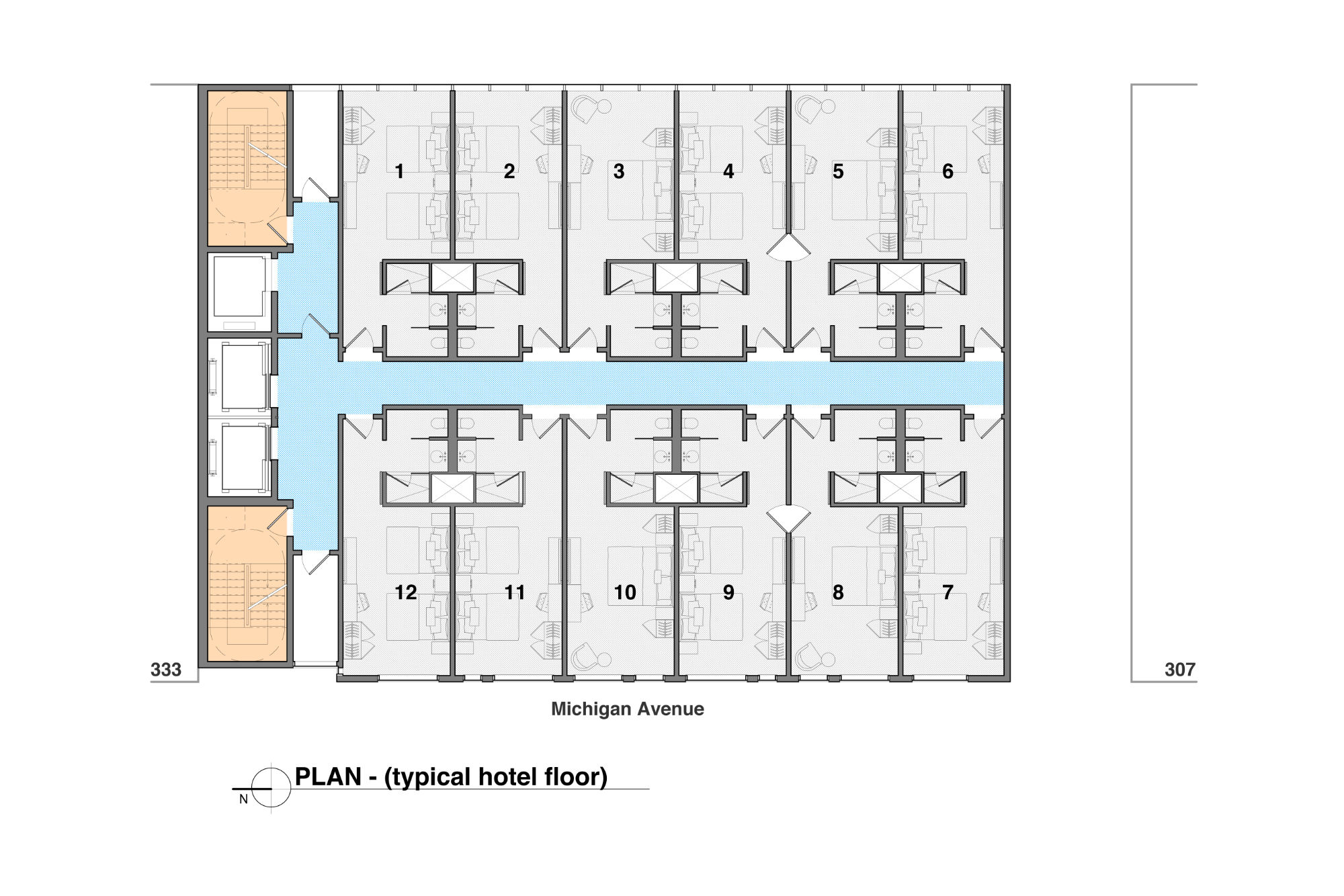 High Rise Study Hotel Plan