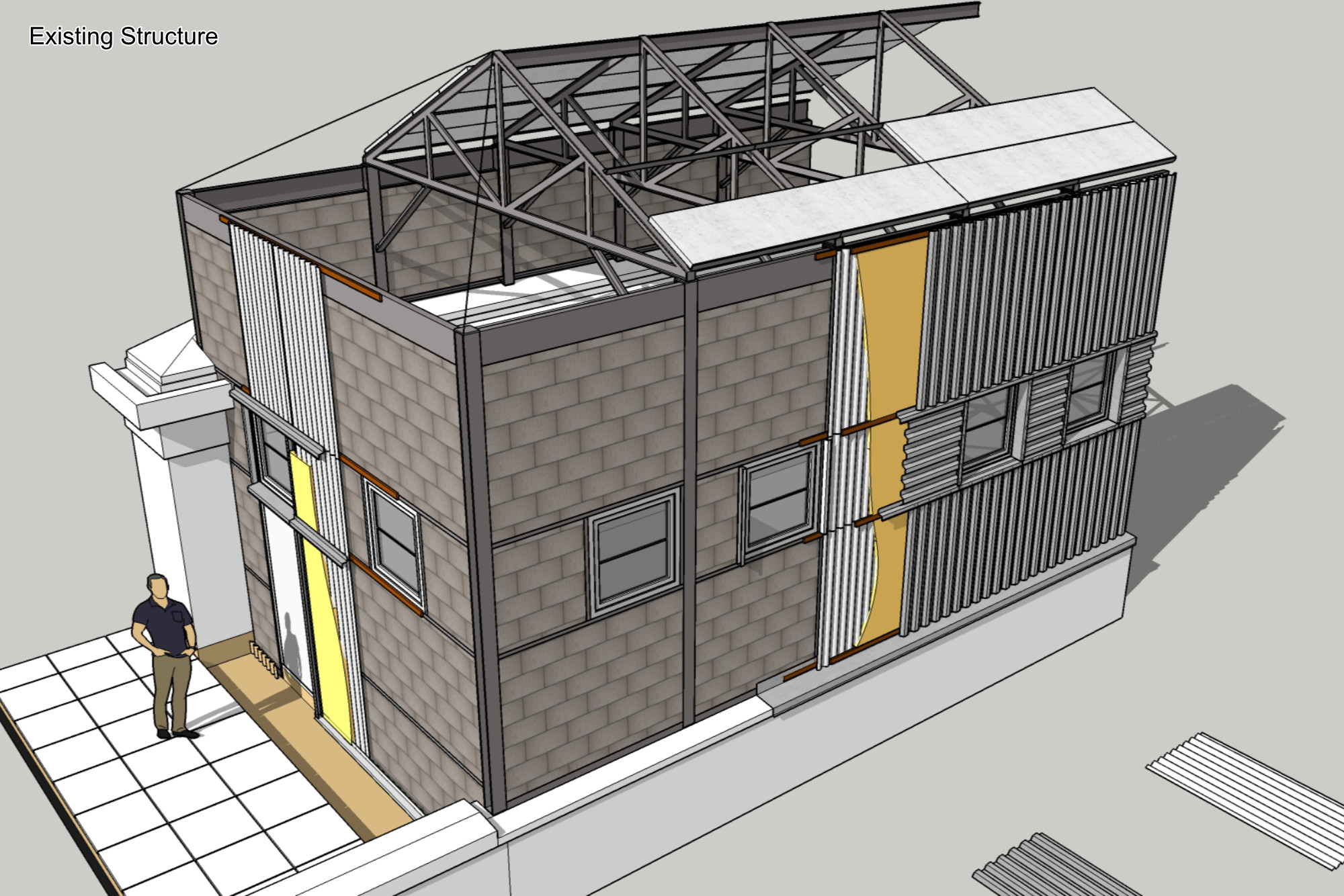 Mechanical Enclosure Existing Structure